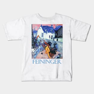 Uprising (1910) by Lyonel Feininger Kids T-Shirt